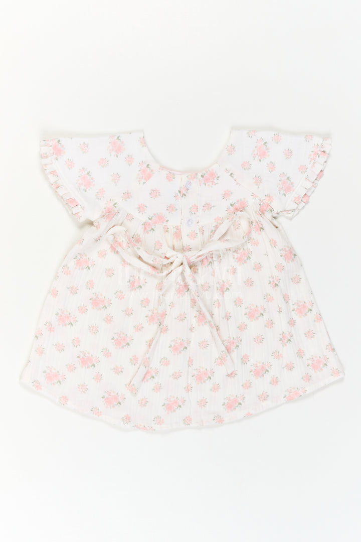 The Nesavu Girls Cotton Frock Girls Floral Frock for Summer Holidays and Family Outings Nesavu Nesavu Girls Floral Muslin Cotton Frock For Summer Holidays And Casual Outings