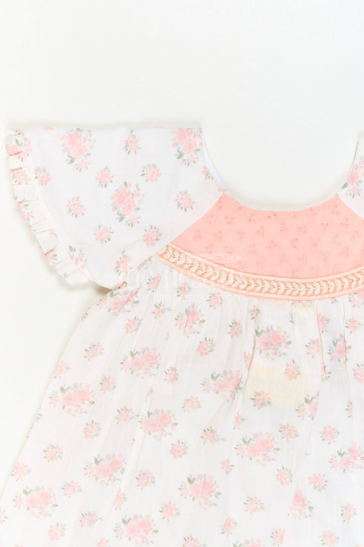 The Nesavu Girls Cotton Frock Girls Floral Frock for Summer Holidays and Family Outings Nesavu Nesavu Girls Floral Muslin Cotton Frock For Summer Holidays And Casual Outings