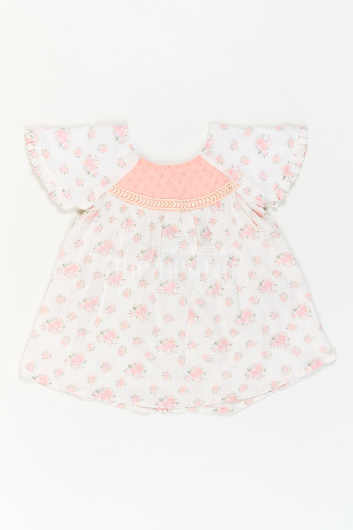 The Nesavu Girls Cotton Frock Girls Floral Frock for Summer Holidays and Family Outings Nesavu Nesavu Girls Floral Muslin Cotton Frock For Summer Holidays And Casual Outings