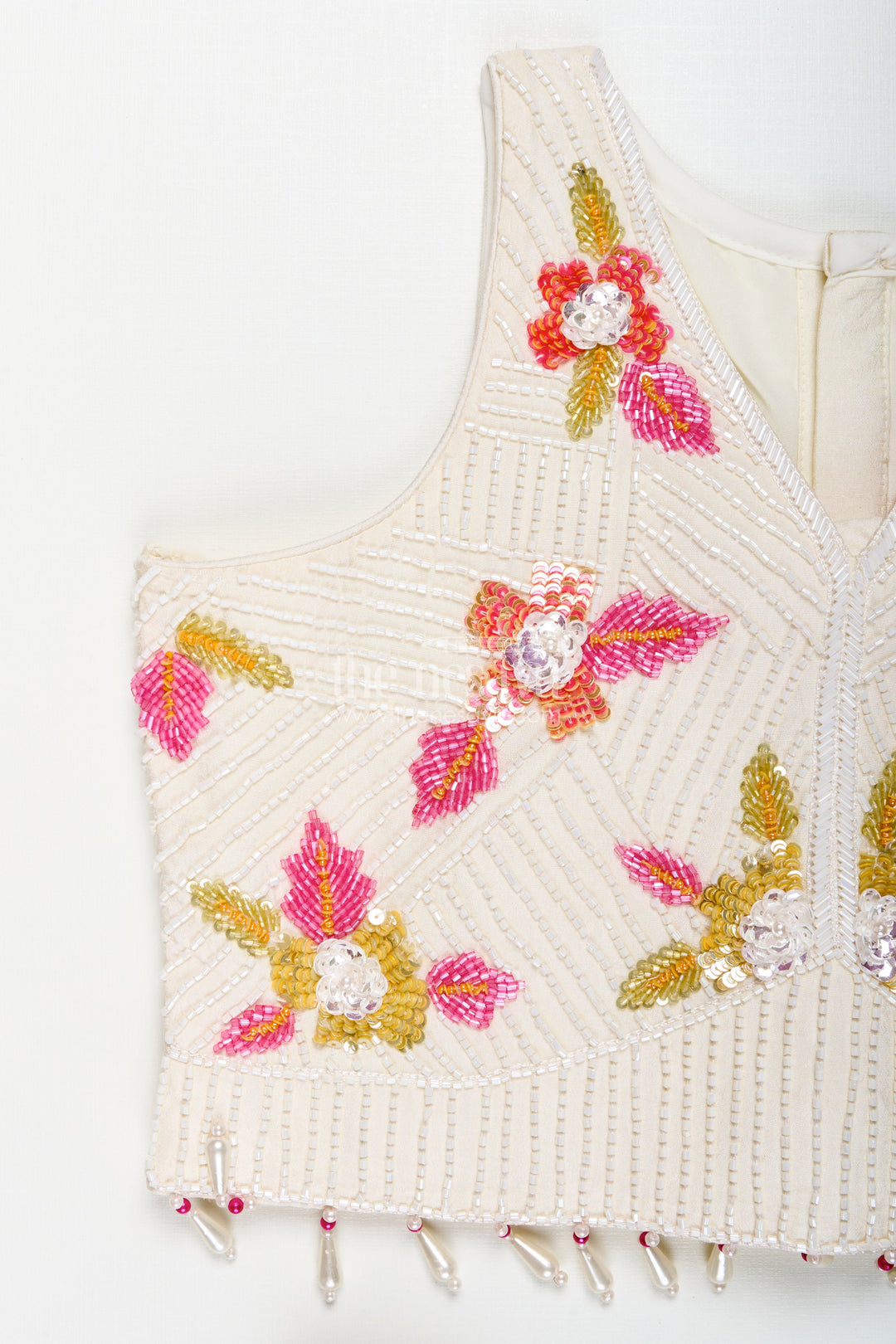 The Nesavu Girls Lehenga Choli Girls Floral Lehenga Choli Set for Birthdays and Festive Functions Nesavu Nesavu girls floral lehenga set embroidered blouse birthdays festive celebrations