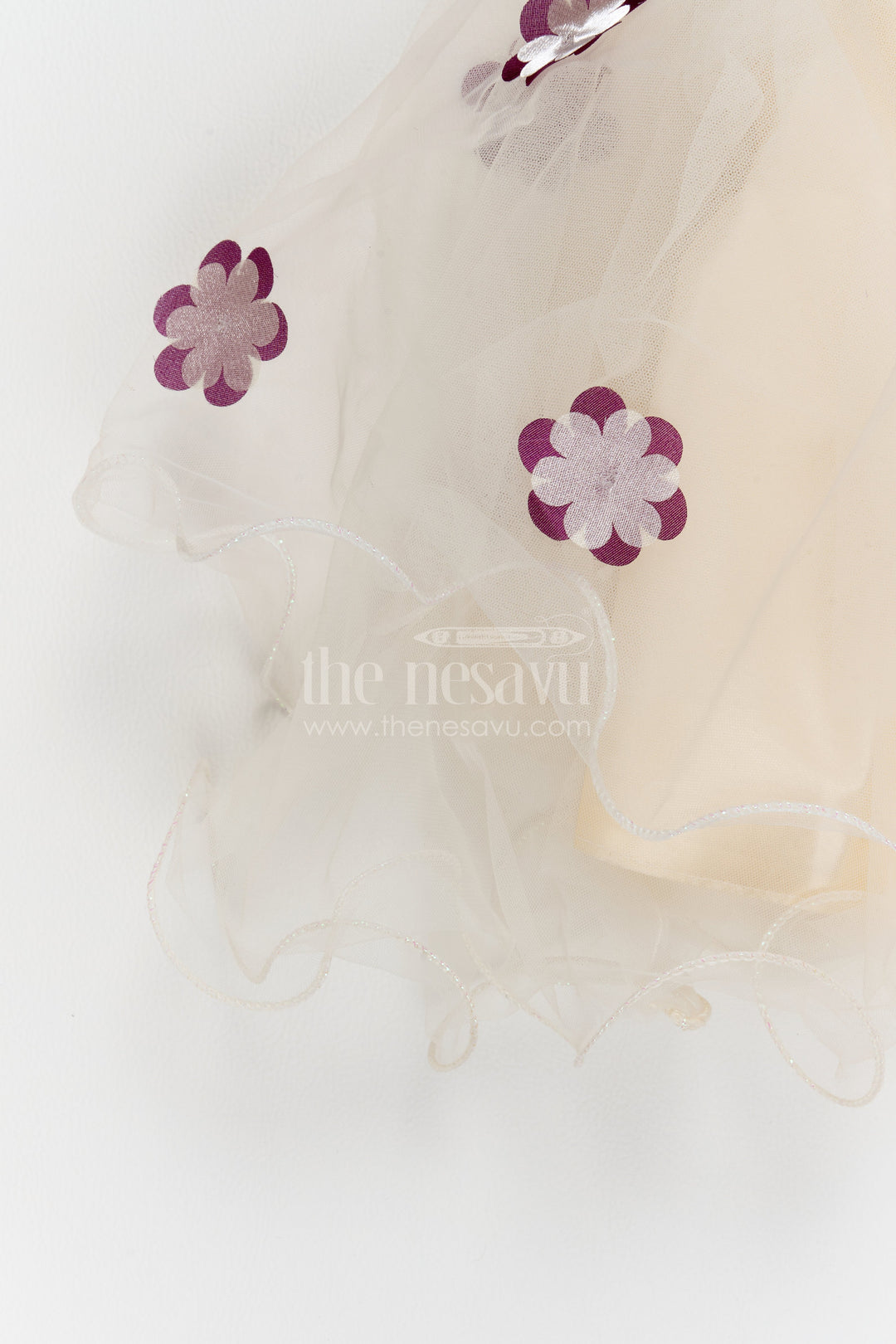 The Nesavu Girls Fancy Party Frock Girls Floral Net Frock for Receptions and Milestone Celebrations Nesavu Nesavu Girls Embroidered Floral Net Frock For Receptions Milestone Celebrations Birthdays And Family Photos