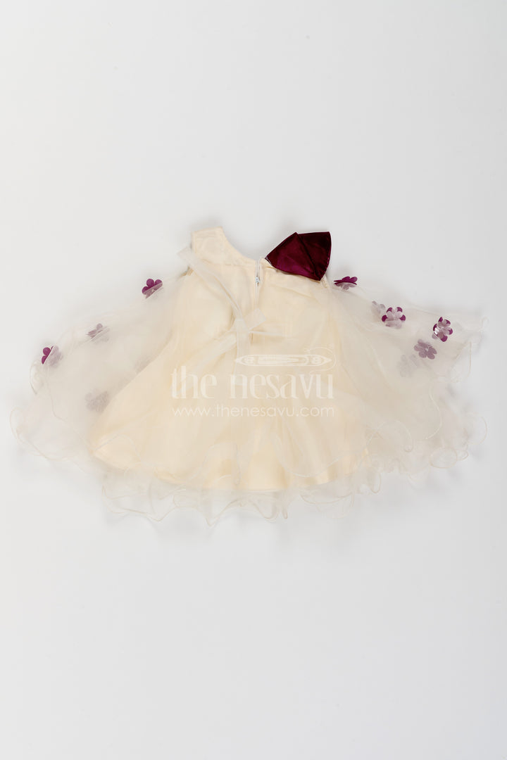 The Nesavu Girls Fancy Party Frock Girls Floral Net Frock for Receptions and Milestone Celebrations Nesavu Nesavu Girls Embroidered Floral Net Frock For Receptions Milestone Celebrations Birthdays And Family Photos