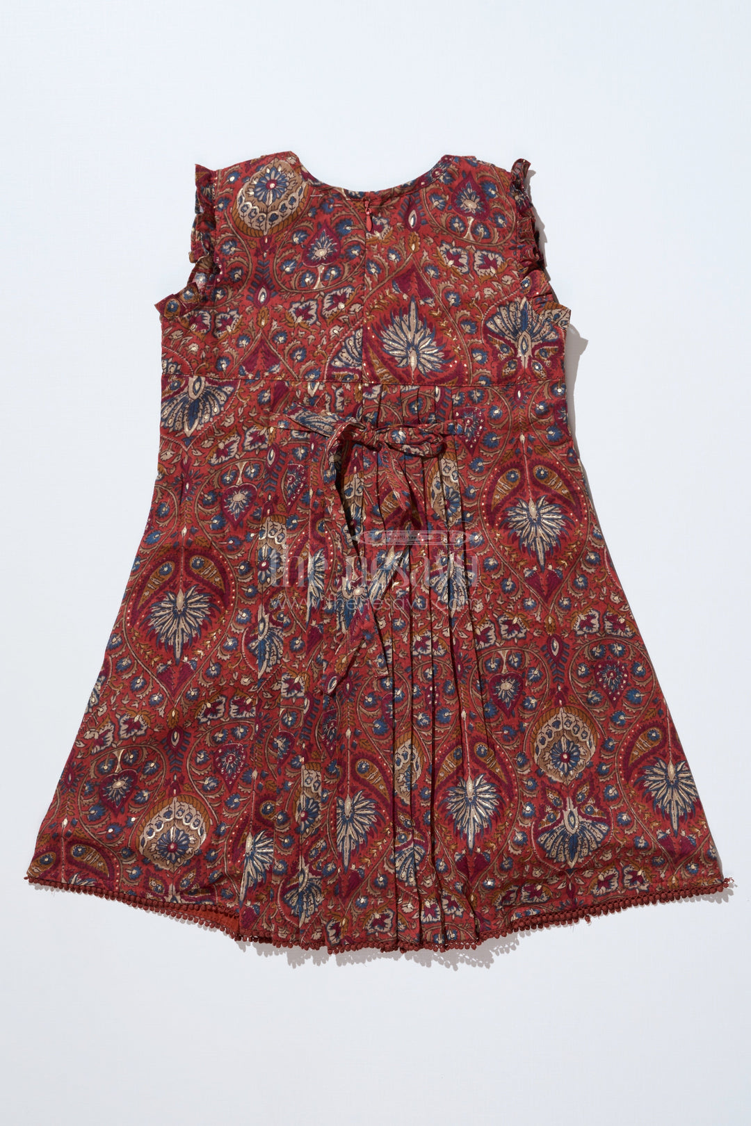 The Nesavu Girls Cotton Frock Girls Frock Cotton Ka with Traditional Paisley Print and Embroidered Yoke for a Classic Look Nesavu Nesavu Girls Frock Cotton Ka Traditional Paisley Print Embroidered Yoke