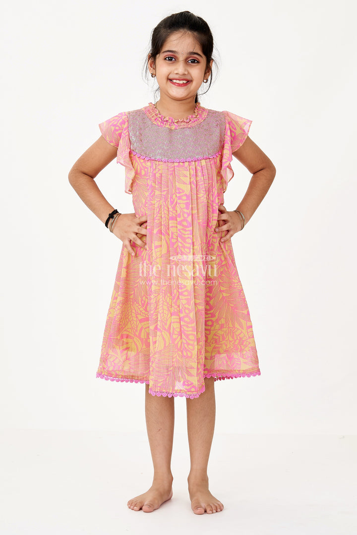 The Nesavu Girls Cotton Frock Girls Frock Dress Cotton with Elegant Embroidery and Floral Prints for a Charming Look Nesavu Girls Frock Dress Cotton Embroidery Floral Prints an Elegant Look | The Nesavu