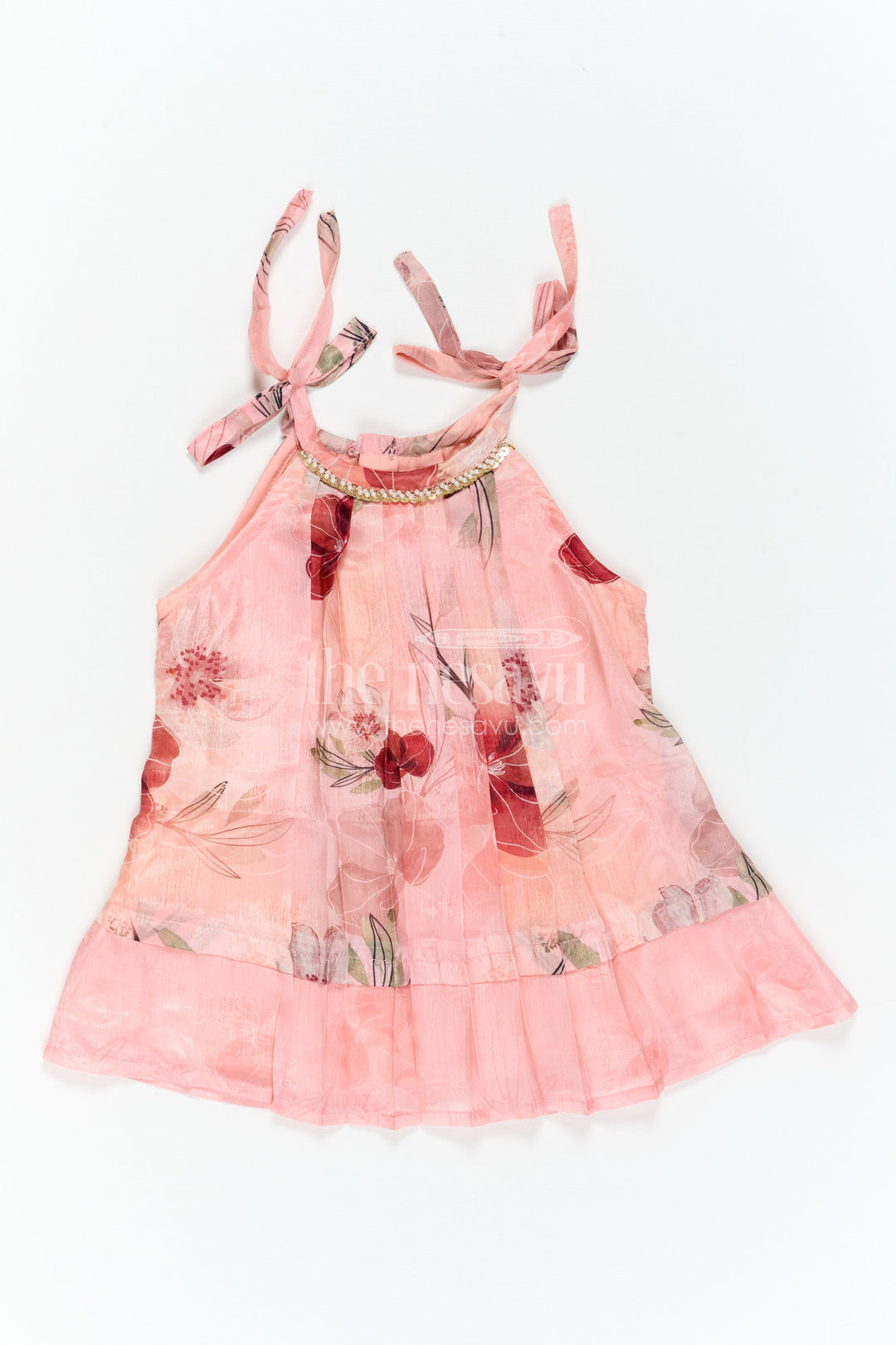 The Nesavu Girls Cotton Frock Girls Frock for Birthday and Cute Photoshoot Nesavu Nesavu Girls Georgette Frock With Digital Print For Birthday And Festive Photoshoots Outfit