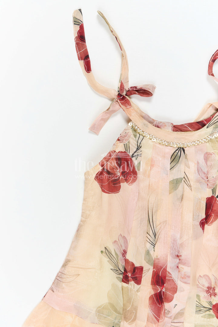 The Nesavu Girls Cotton Frock Girls Frock for Birthday and Festive Photoshoots Nesavu Nesavu Girls Georgette Frock With Digital Print For Birthday And Festive Photoshoots