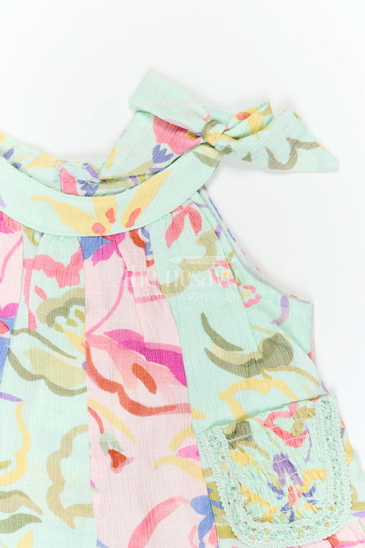 The Nesavu Girls Cotton Frock Girls Frock for Birthday and Park Visits Nesavu Nesavu Girls Georgette Frock With Digital Print For Birthday And Festive Photoshoots Outfit