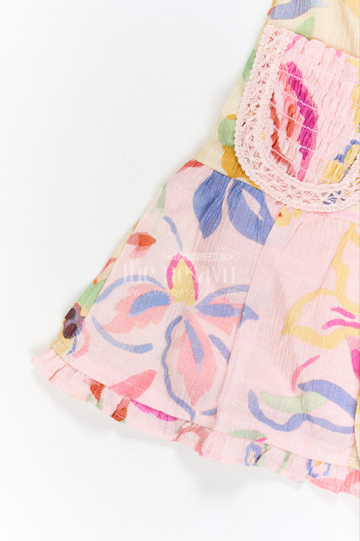 The Nesavu Girls Cotton Frock Girls Frock for Birthday and Party Wear Nesavu Nesavu Girls Georgette Frock With Digital Print For Party Wear And Birthday Occasions