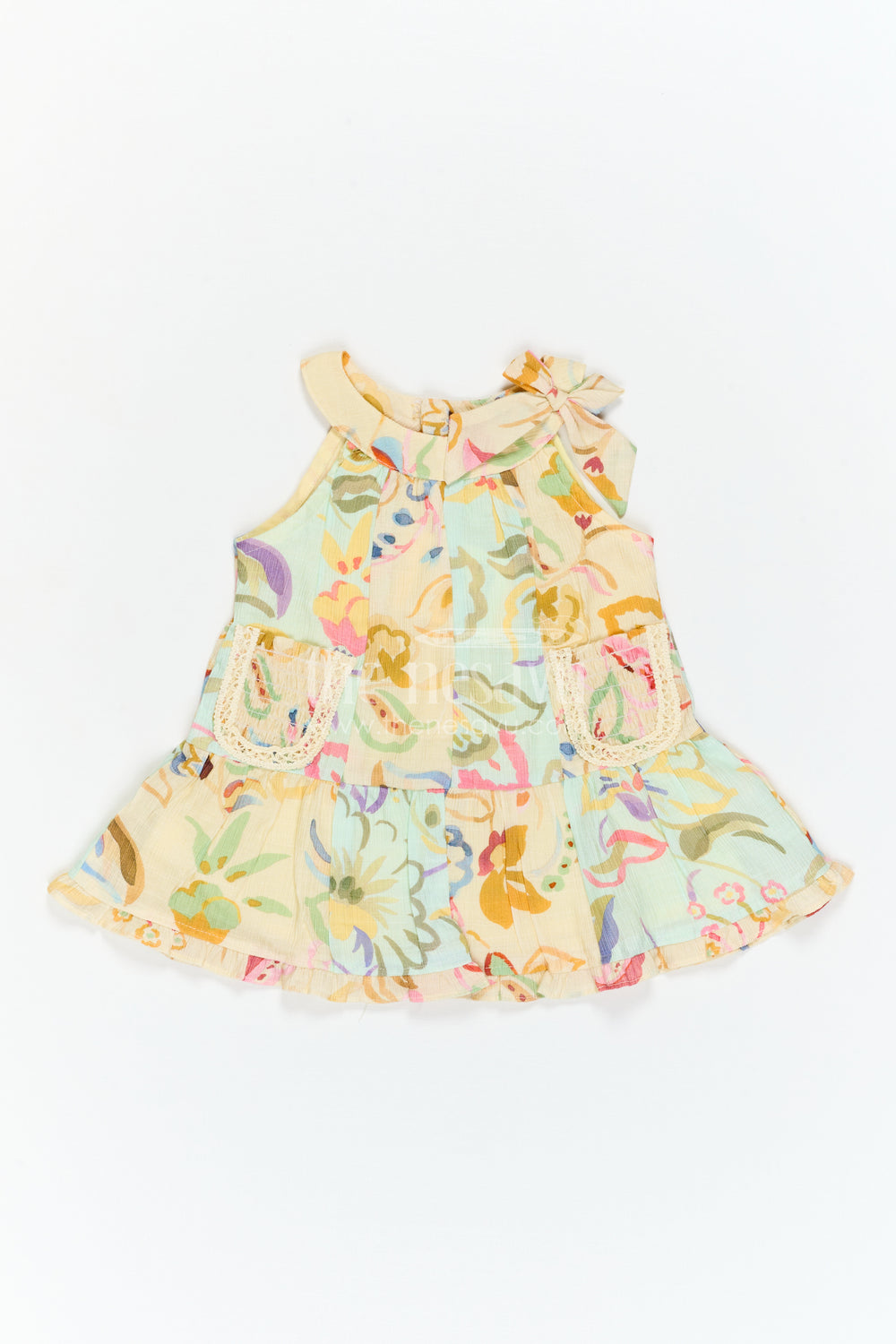 The Nesavu Girls Cotton Frock Girls Frock for Birthday and Playfull Dates Nesavu Nesavu Girls Georgette Frock With Digital Print For Birthday And Festive Wear Sleeveless Outfit