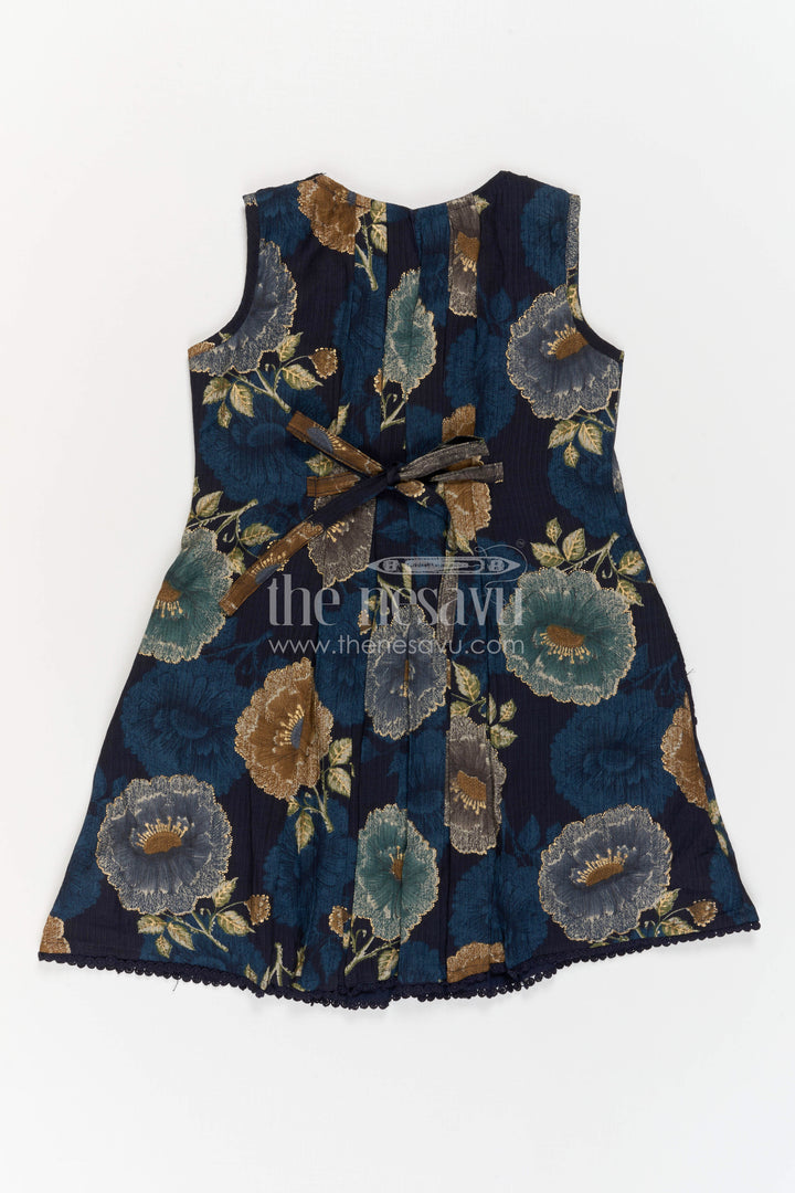 The Nesavu Girls Cotton Frock Girls Frock for Festive Evenings and Special Celebrations Nesavu Nesavu Girls Cotton Frock For Festive Evenings And Special Celebrations With Floral Digital Print Design