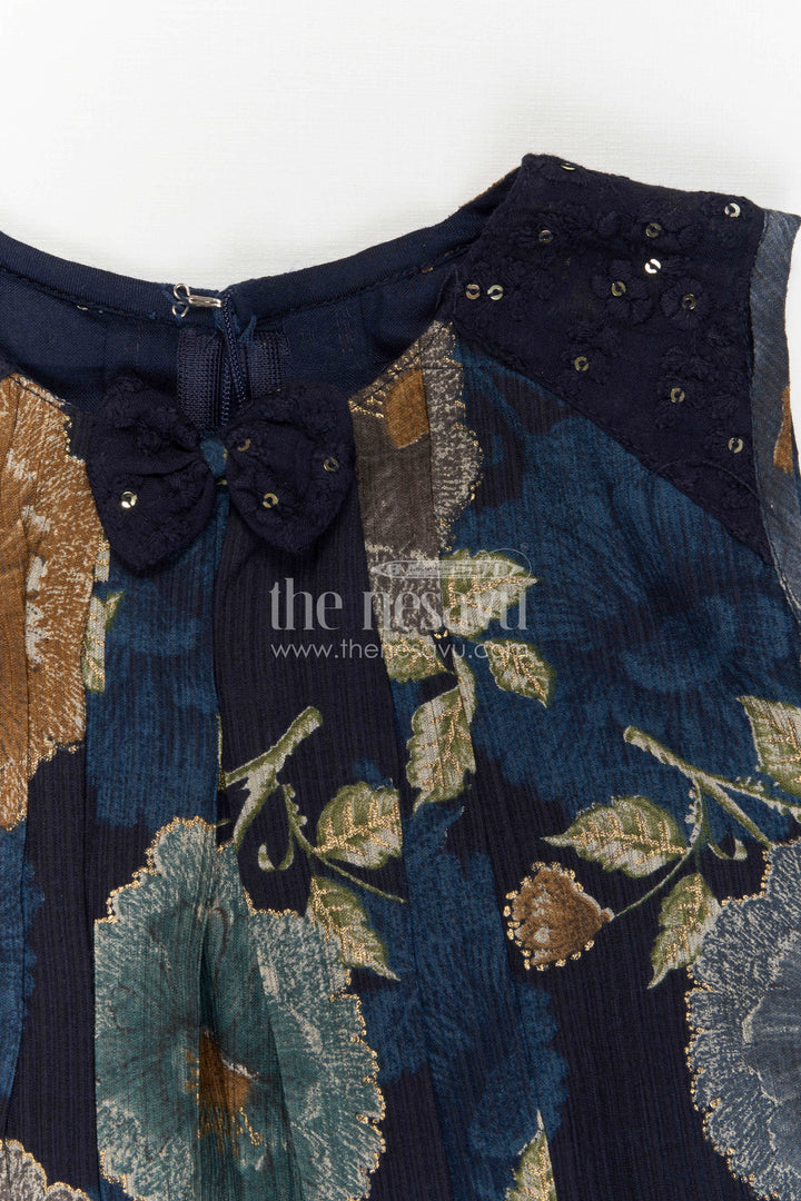The Nesavu Girls Cotton Frock Girls Frock for Festive Evenings and Special Celebrations Nesavu Nesavu Girls Cotton Frock For Festive Evenings And Special Celebrations With Floral Digital Print Design