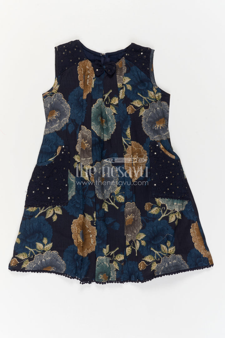 The Nesavu Girls Cotton Frock Girls Frock for Festive Evenings and Special Celebrations Nesavu Nesavu Girls Cotton Frock For Festive Evenings And Special Celebrations With Floral Digital Print Design