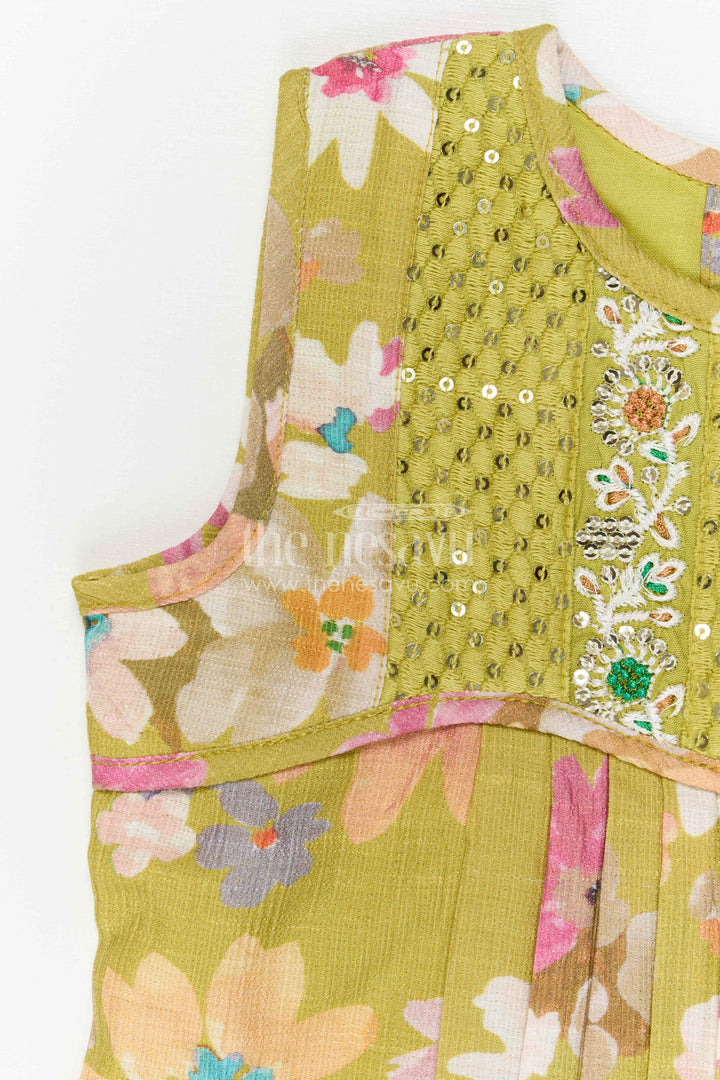 The Nesavu Girls Cotton Frock Girls Frock for Festive Gatherings and Traditional Day Outings Nesavu Nesavu Girls Cotton Frock For Festive Gatherings And Traditional Outings With Vibrant Digital Print Design