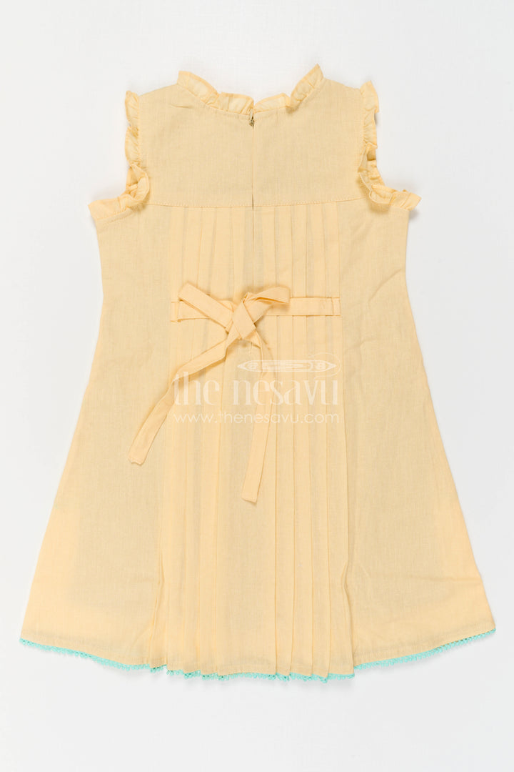 The Nesavu Girls Cotton Frock Girls Frock for Traditional Gatherings and Festive Occasions Nesavu Nesavu Girls Cotton Frock For Traditional Gatherings And Festive Occasions With Elegant Embroidery Design