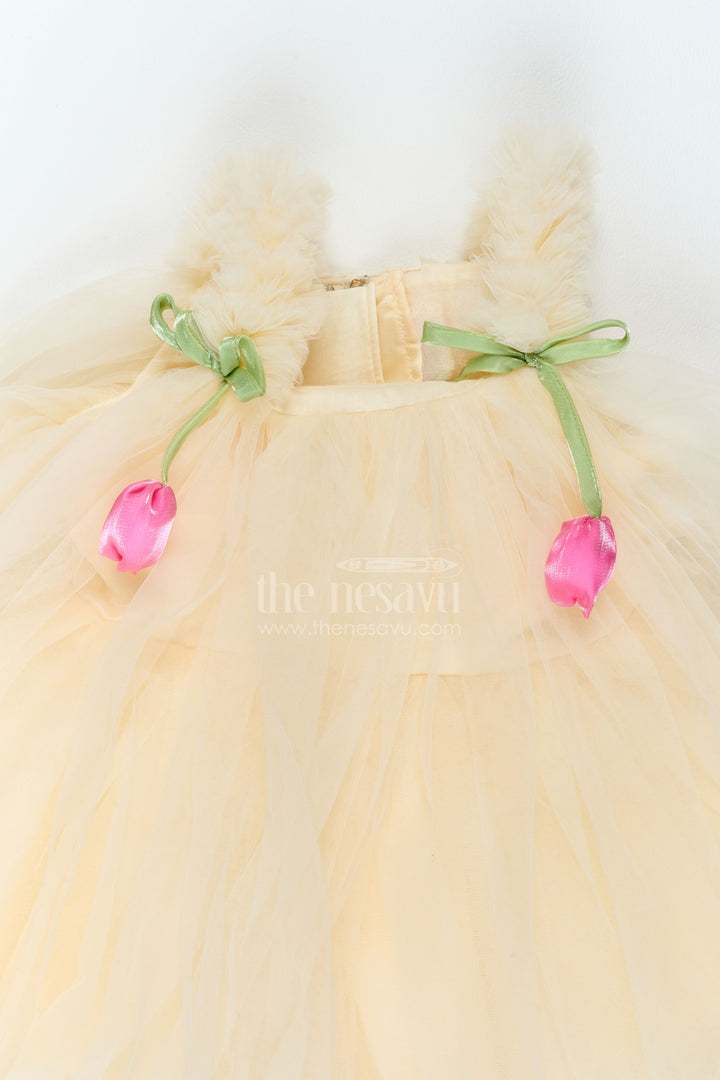 The Nesavu Girls Fancy Party Frock Girls Garden Party Frock for Birthdays and Outdoor Celebrations Nesavu Nesavu Girls Garden Party Net Frock For Birthdays Outdoor Celebrations Milestone Events And Family Portraits