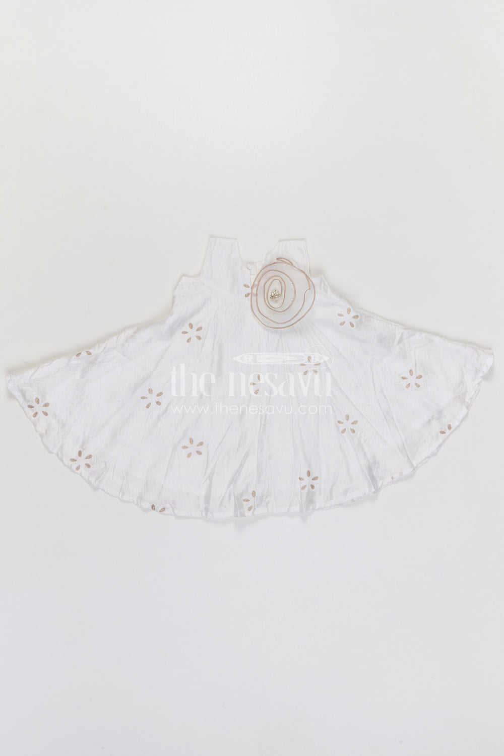 The Nesavu Girls Cotton Frock Girls Georgette Frock with Thread Embroidery for Festive Occasions Nesavu Nesavu girls georgette embroidered frock for festive and party wear