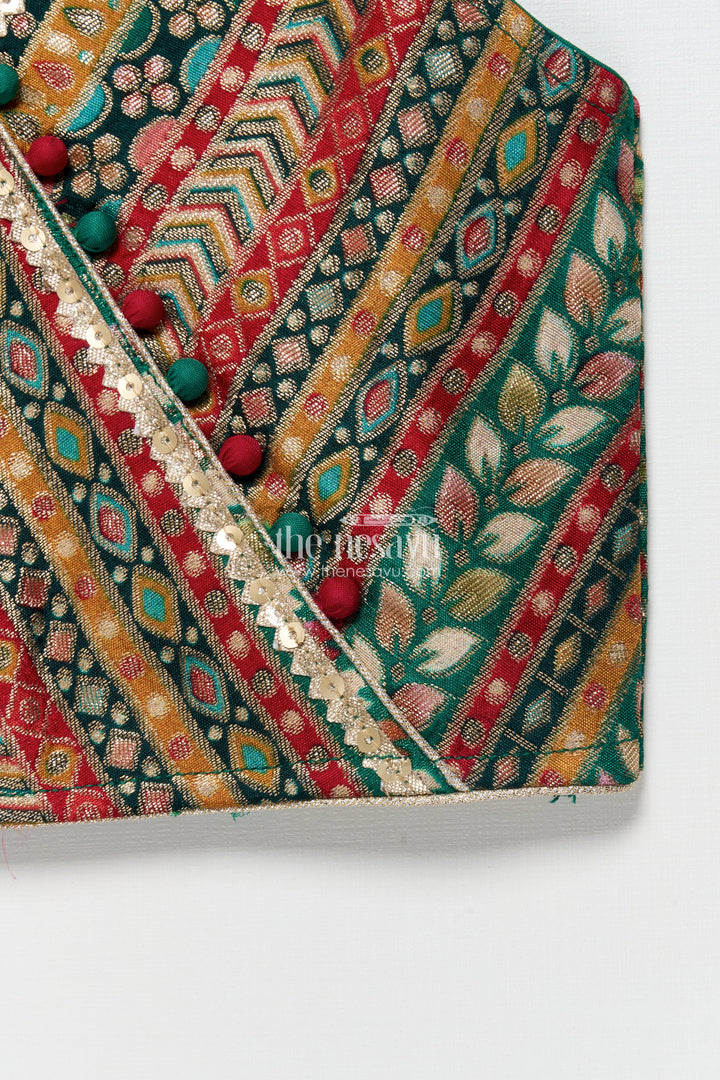 The Nesavu Girls Lehenga Choli Girls Georgette Lehenga Choli with Embroidered Blouse and Festive Tassels Nesavu Nesavu girls georgette lehenga choli embroidered blouse tassels  festive ethnic wear