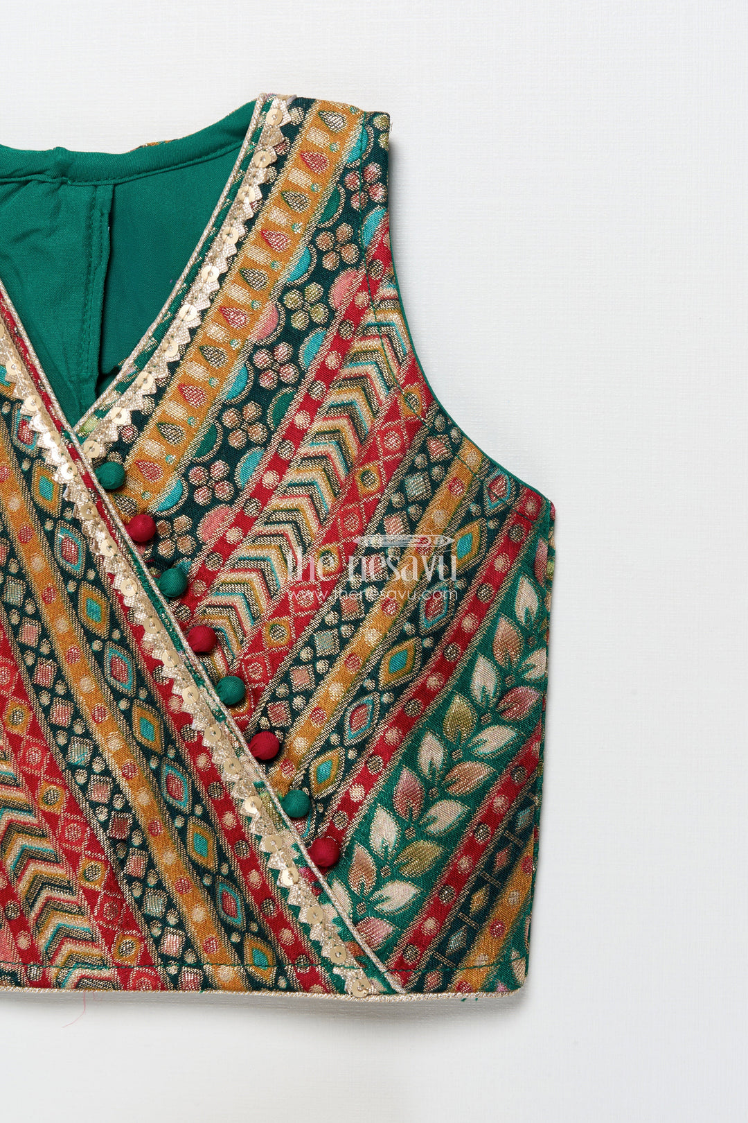 The Nesavu Girls Lehenga Choli Girls Georgette Lehenga Choli with Embroidered Blouse and Festive Tassels Nesavu Nesavu girls georgette lehenga choli embroidered blouse tassels  festive ethnic wear