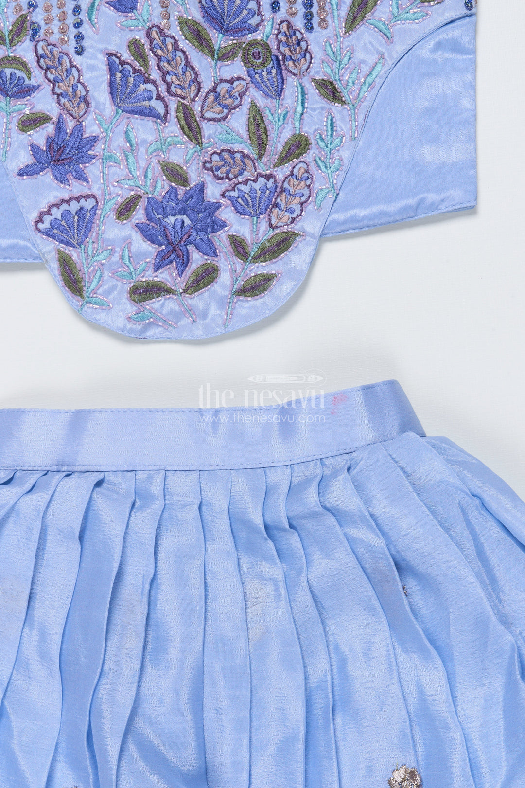 The Nesavu Girls Lehenga Choli Girls Georgette Lehenga Choli with Thread Embroidery for Festive Occasions Nesavu Nesavu girls lehenga choli georgette thread embroidery festive functions weddings