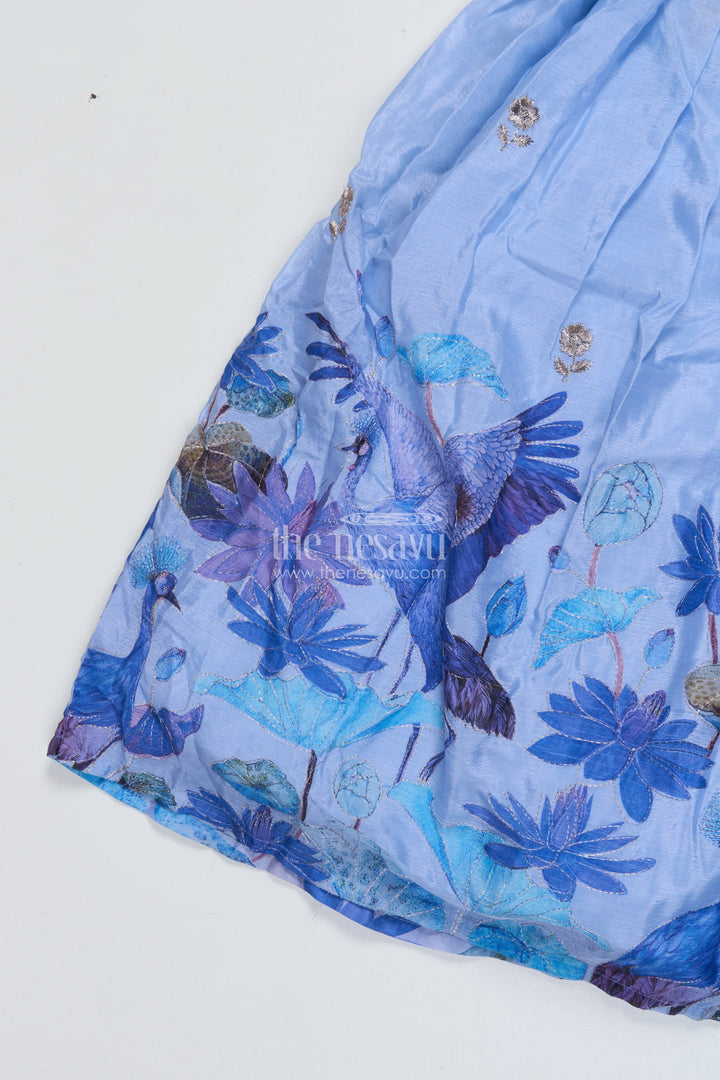 The Nesavu Girls Lehenga Choli Girls Georgette Lehenga Choli with Thread Embroidery for Festive Occasions Nesavu Nesavu girls lehenga choli georgette thread embroidery festive functions weddings