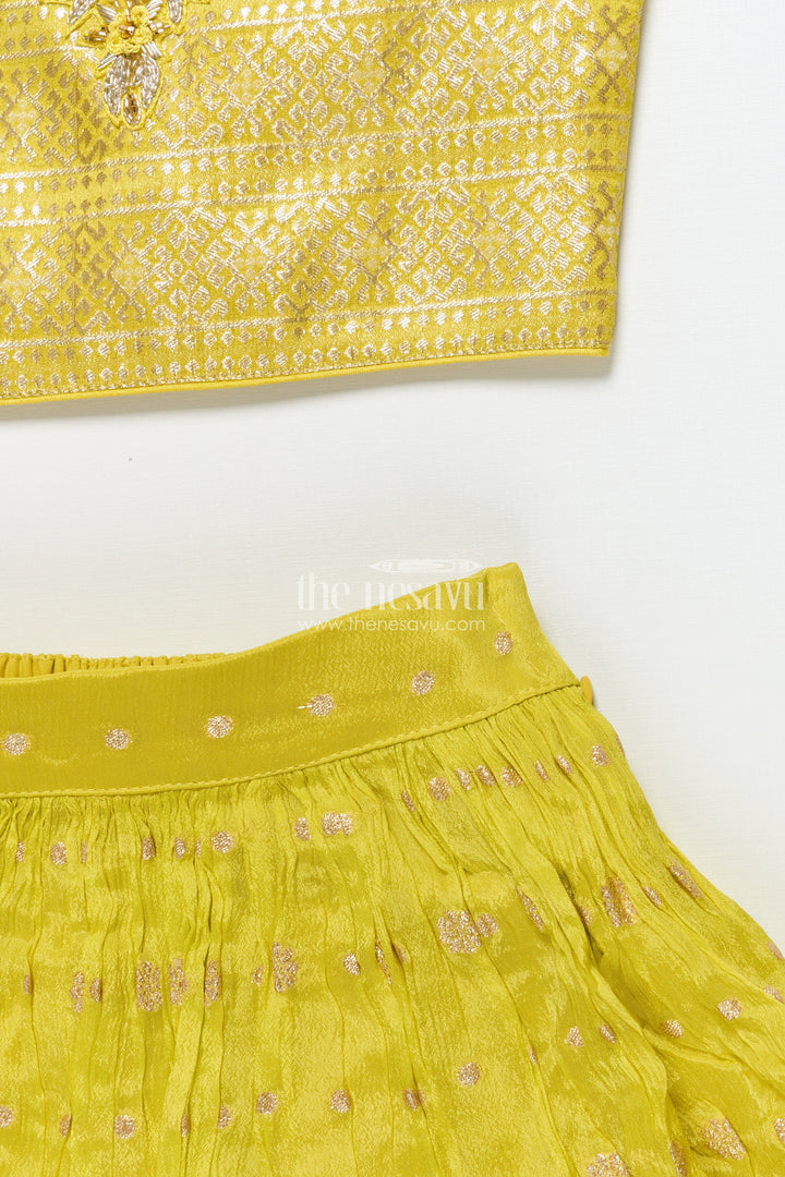 The Nesavu Girls Ethnic Lehenga Girls Georgette Lehenga Set for Festive Functions and Wedding Wear Nesavu Nesavu girls georgette lehenga set embroidered blouse weddings festive celebrations
