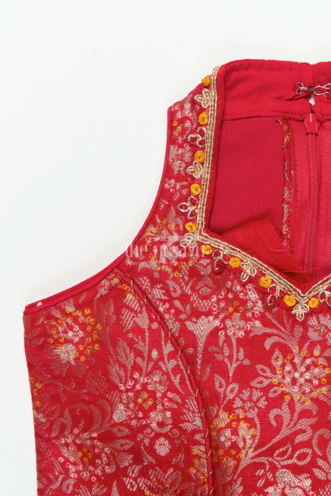 The Nesavu Girls Sharara / Plazo Set Girls Georgette Sharara Set for Parties and Ethnic Occasions Nesavu Nesavu girls embroidered georgette sharara set weddings parties ethnic occasions