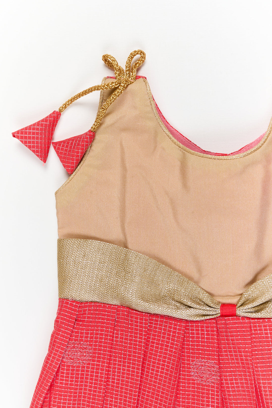 The Nesavu Girls Kanchi Silk Frock Girls Kanchi Silk Frock for Weddings and Festive Celebrations Nesavu Nesavu girls kanchi silk frock for weddings and festive occasions in semi bridal kanchivaram style