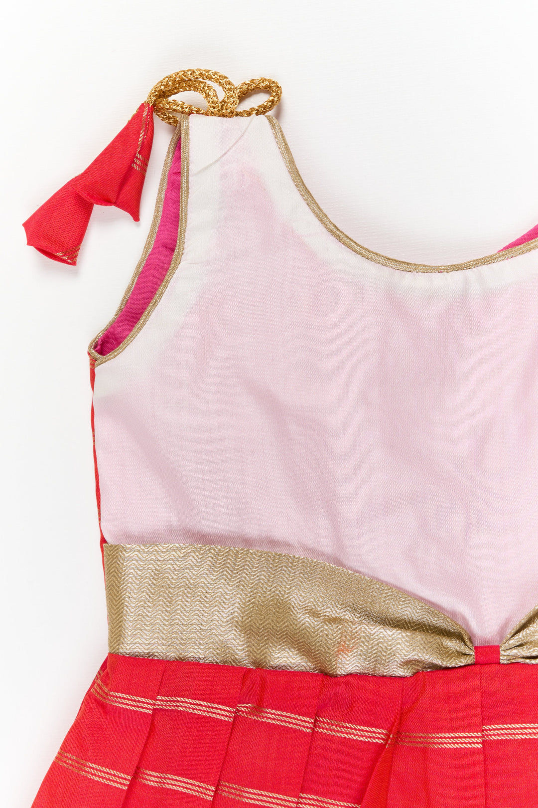 The Nesavu Girls Kanchi Silk Frock Girls Kanchi Silk Frock for Weddings and Festive Ceremonies Nesavu Nesavu girls kanchi silk frock for weddings in semi latest kanchivaram silk inspired design