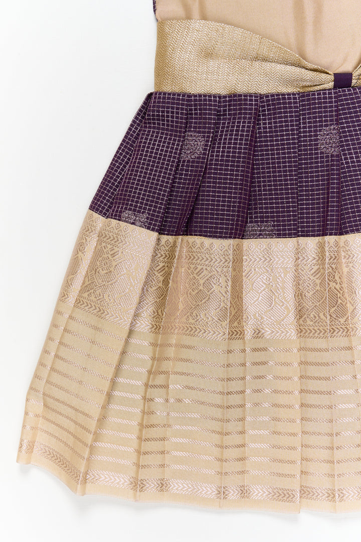 The Nesavu Girls Kanchi Silk Frock Girls Kanchi Silk Frock for Weddings and Traditional Functions Nesavu Nesavu girls kanchi silk frock for weddings and traditional festive celebrations