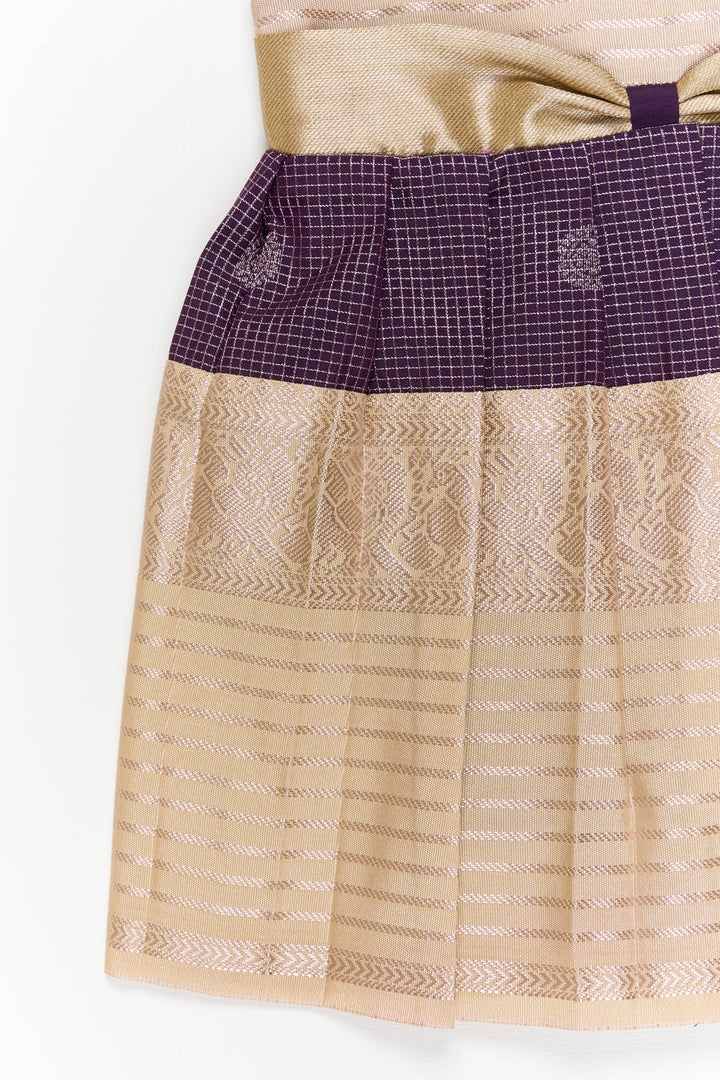 The Nesavu Girls Kanchi Silk Frock Girls Kanchi Silk Frock for Weddings and Traditional Functions Nesavu Nesavu girls kanchi silk frock for weddings and traditional festive celebrations