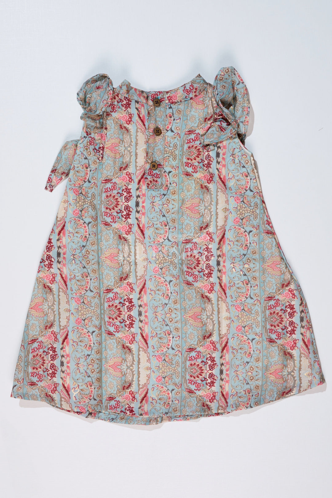The Nesavu Girls Cotton Frock Girls Latest Frock in Muslin Silk with Intricate Print and Decorative Bow Nesavu Girls Latest Frock Muslin Silk Intricate Print Decorative Bow | The Nesavu