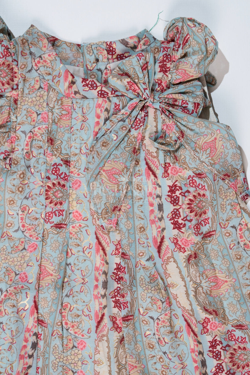 The Nesavu Girls Cotton Frock Girls Latest Frock in Muslin Silk with Intricate Print and Decorative Bow Nesavu Nesavu Girls Latest Frock Muslin Silk Intricate Print Decorative Bow