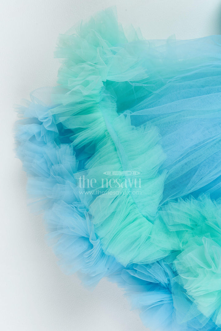 The Nesavu Girls Fancy Party Frock Girls Layered Net Frock for Birthday Parties and Twirl Moments Nesavu Nesavu Girls Layered Net Frock For Birthday Parties Twirl Moments Milestone Celebrations And Photoshoots