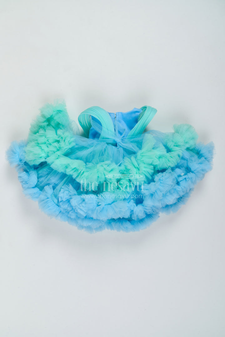 The Nesavu Girls Fancy Party Frock Girls Layered Net Frock for Birthday Parties and Twirl Moments Nesavu Nesavu Girls Layered Net Frock For Birthday Parties Twirl Moments Milestone Celebrations And Photoshoots