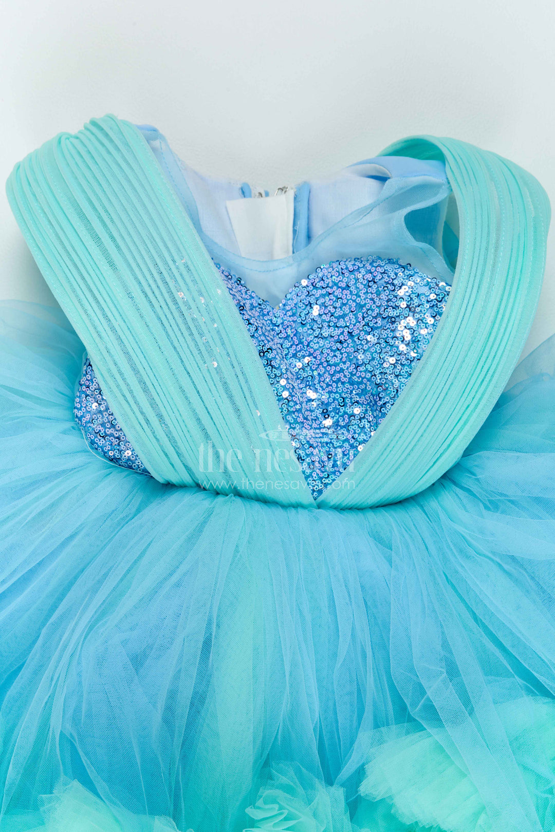 The Nesavu Girls Fancy Party Frock Girls Layered Net Frock for Birthday Parties and Twirl Moments Nesavu Nesavu Girls Layered Net Frock For Birthday Parties Twirl Moments Milestone Celebrations And Photoshoots