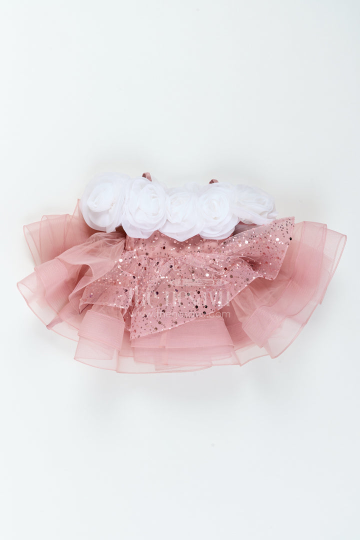 The Nesavu Girls Fancy Party Frock Girls Layered Party Frock for Birthdays and Special Celebrations Nesavu 16 (1Y) / Pink / Net PF242B-16 Nesavu Girls Layered Net Sequin Party Frock For Birthdays Family Celebrations And Special Occasions