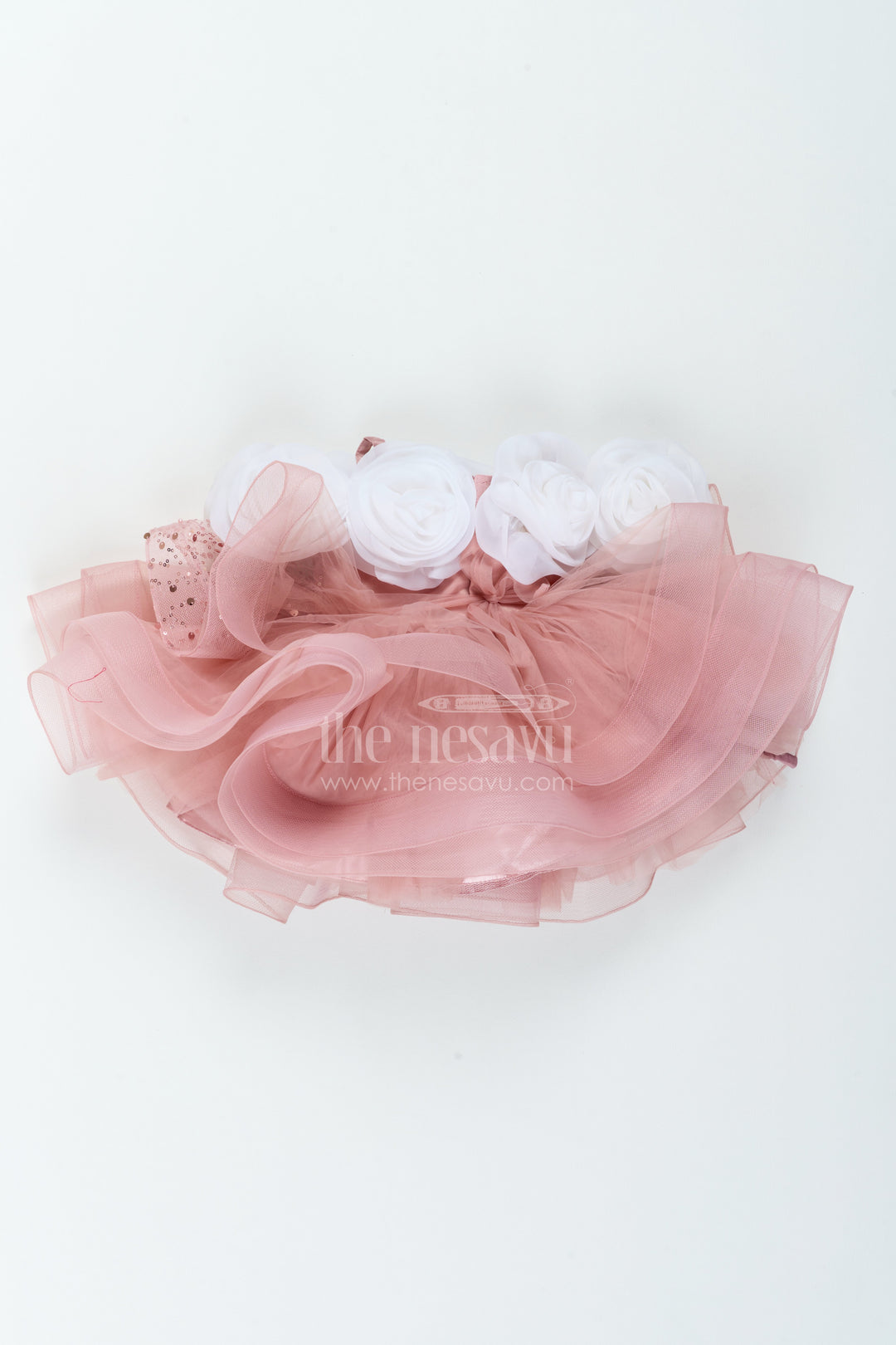 The Nesavu Girls Fancy Party Frock Girls Layered Party Frock for Birthdays and Special Celebrations Nesavu Nesavu Girls Layered Net Sequin Party Frock For Birthdays Family Celebrations And Special Occasions