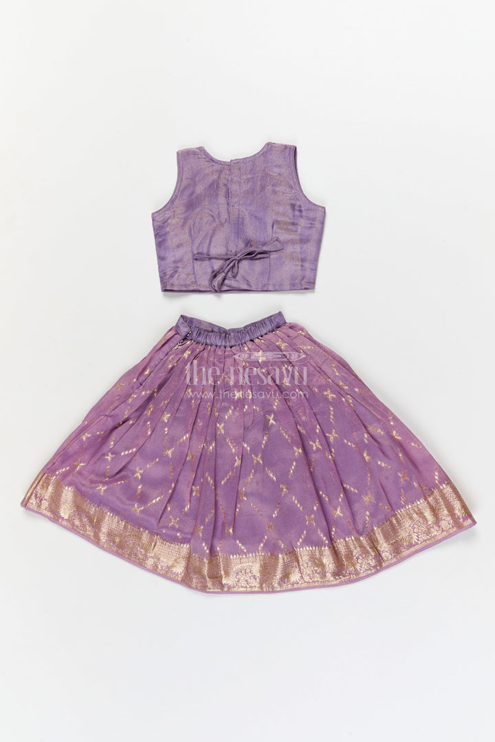 The Nesavu Girls Lehenga Choli Girls Lehenga Choli for Birthday Celebrations and Festive Gatherings Nesavu Nesavu girls lehenga choli for birthdays and festivals with zari border and tassel dupatta