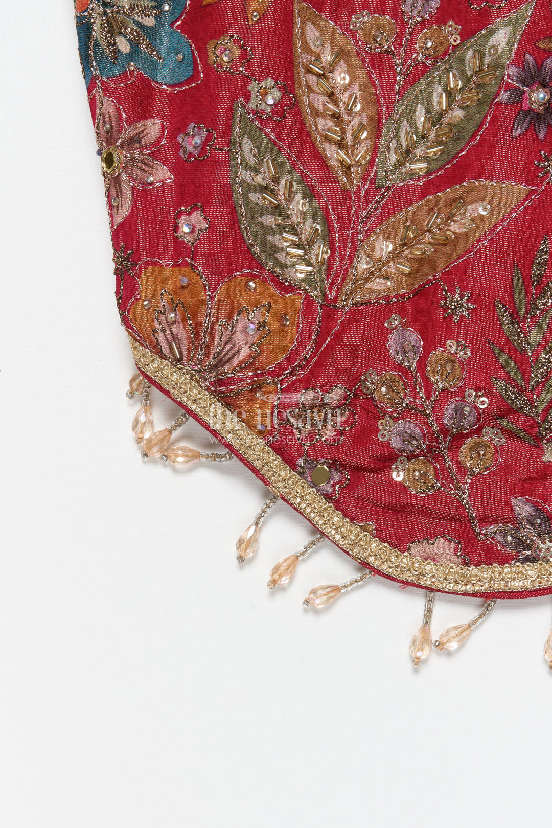 The Nesavu Girls Lehenga Choli Girls Lehenga Choli for Birthday Parties and Ethnic Celebrations Nesavu Nesavu girls lehenga choli kora silk floral embroidery perfect birthdays festive occasions