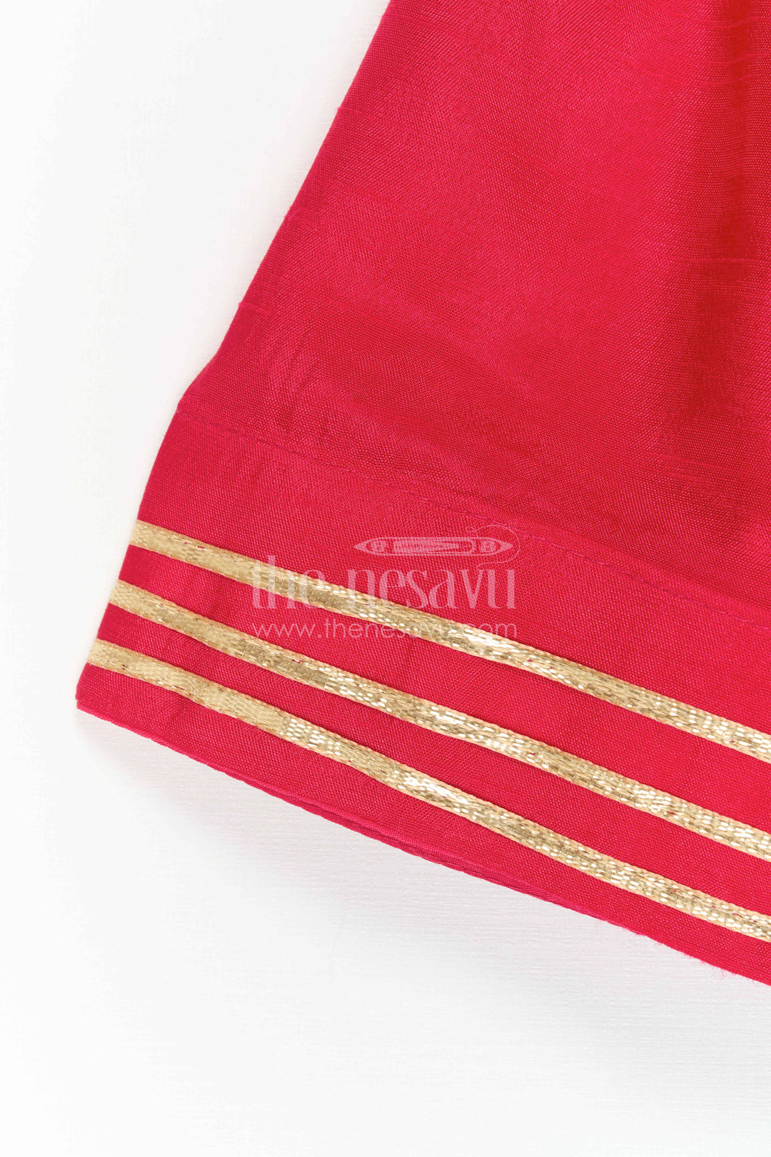 The Nesavu Girls Lehenga Choli Girls Lehenga Choli for Birthdays and Festive Celebrations Nesavu Nesavu Girls Lehenga Choli For Birthdays And Festive Occasions With Embroidered Yoke Viscose Silk Outfit