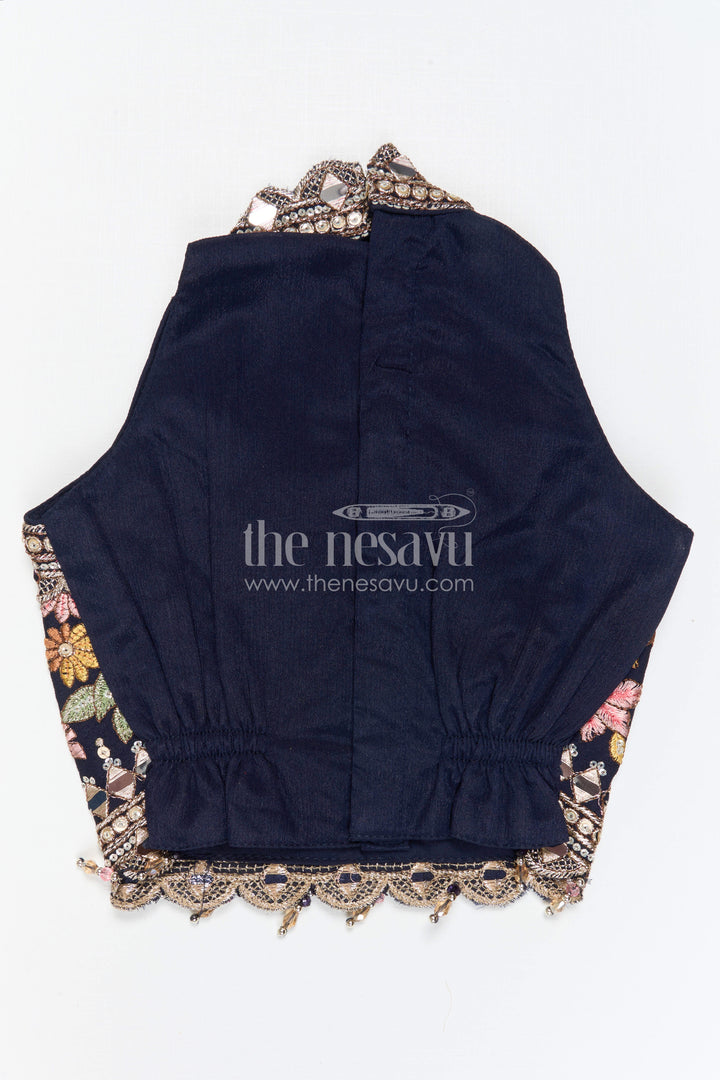 The Nesavu Girls Lehenga Choli Girls Lehenga Choli for Festival and Weddings Ceremony Nesavu Nesavu Girls Lehenga Choli For Weddings Georgette With Designer Embroidery Festive Outfit