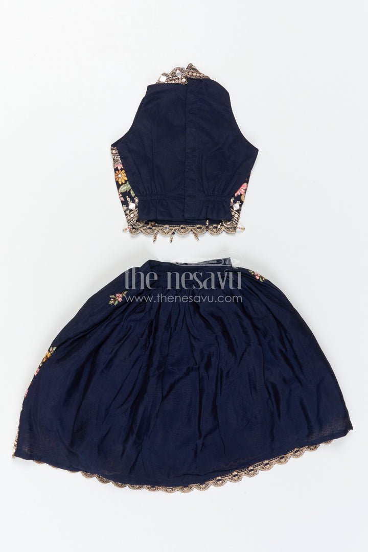 The Nesavu Girls Lehenga Choli Girls Lehenga Choli for Festival and Weddings Ceremony Nesavu Nesavu Girls Lehenga Choli For Weddings Georgette With Designer Embroidery Festive Outfit