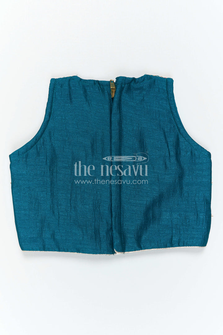 The Nesavu Girls Lehenga Choli Girls Lehenga Choli for Festive Celebrations and Traditional Wear Nesavu Nesavu Girls Lehenga Choli For Festive Celebrations With Textured Viscose Silk And Embroidered Yoke Design