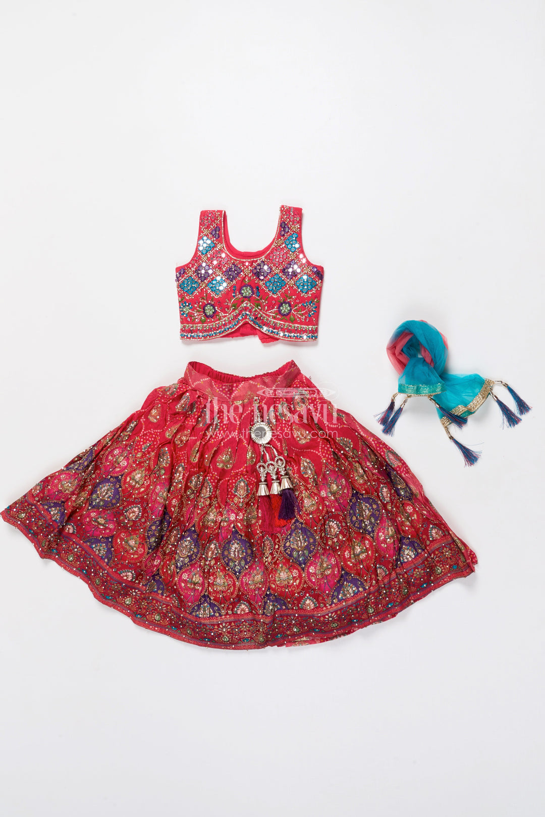 The Nesavu Girls Lehenga Choli Girls Lehenga Choli for Festive Functions and Family Weddings Nesavu Nesavu girls lehenga choli viscose silk designer yoke perfect weddings festive occasions