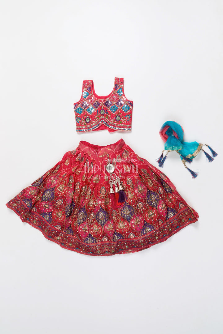 The Nesavu Girls Lehenga Choli Girls Lehenga Choli for Festive Functions and Family Weddings Nesavu Nesavu girls lehenga choli viscose silk designer yoke perfect weddings festive occasions