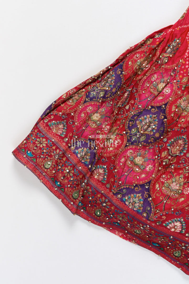 The Nesavu Girls Lehenga Choli Girls Lehenga Choli for Festive Functions and Family Weddings Nesavu Nesavu girls lehenga choli viscose silk designer yoke perfect weddings festive occasions