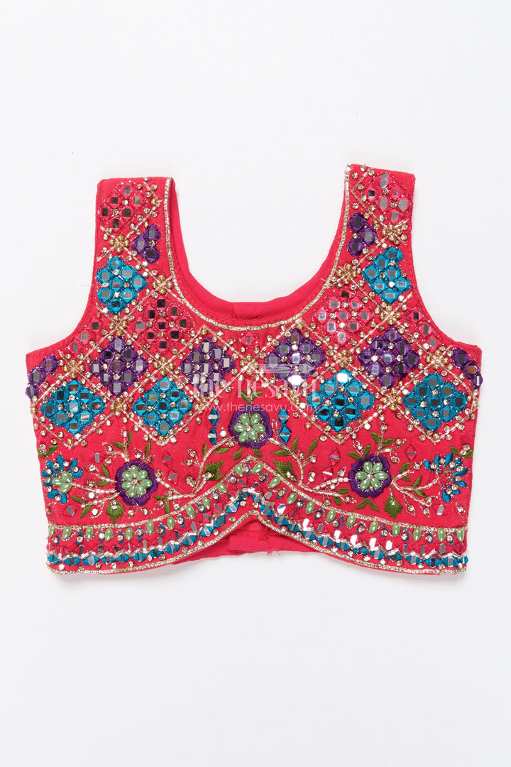 The Nesavu Girls Lehenga Choli Girls Lehenga Choli for Festive Functions and Family Weddings Nesavu Nesavu girls lehenga choli viscose silk designer yoke perfect weddings festive occasions