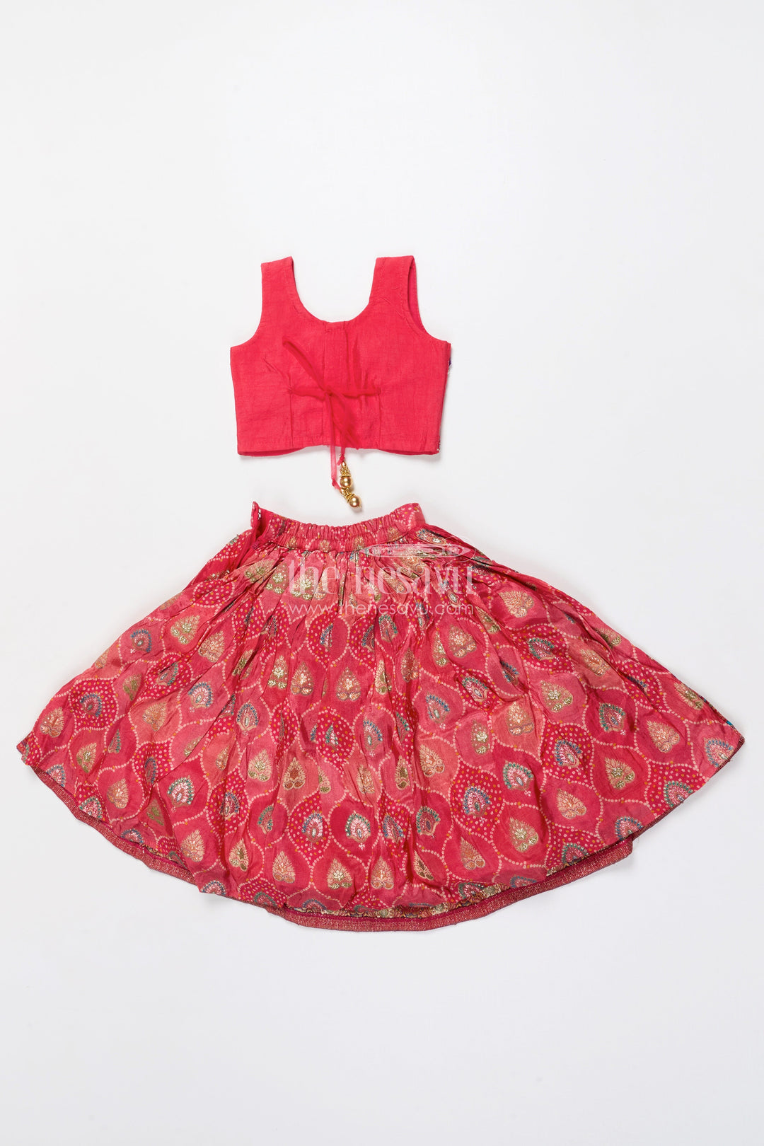 The Nesavu Girls Lehenga Choli Girls Lehenga Choli for Festive Functions and Family Weddings Nesavu Nesavu girls lehenga choli viscose silk designer yoke perfect weddings festive occasions