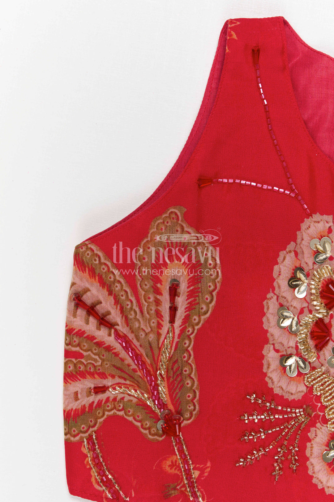 The Nesavu Girls Lehenga Choli Girls Lehenga Choli for Festive Functions and Wedding Events Nesavu Nesavu Girls Lehenga Choli For Festive Functions And Wedding Events With Digital Print And Flared Design