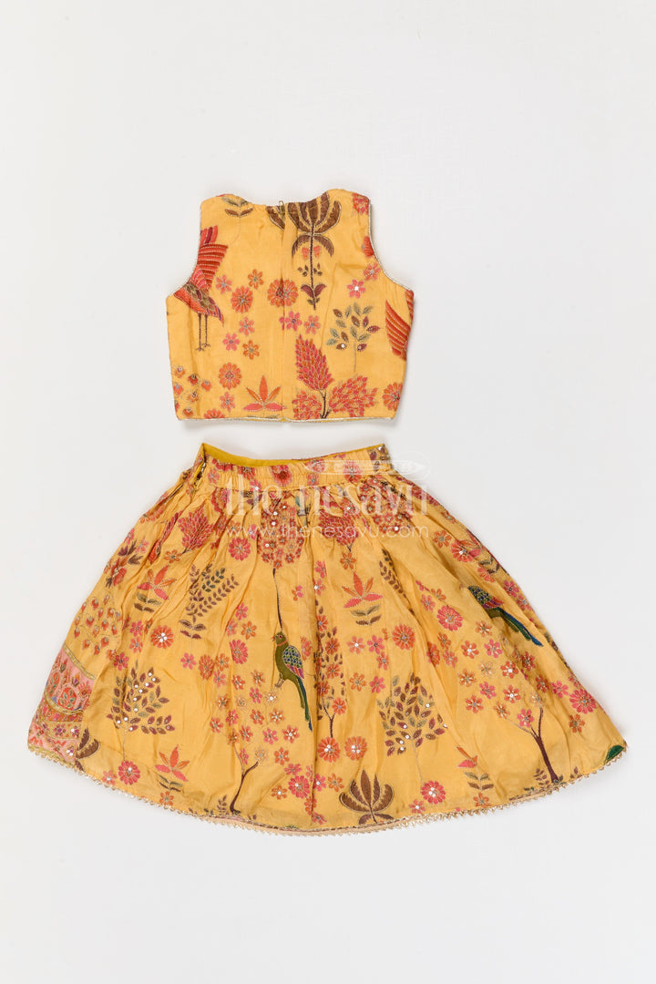 The Nesavu Girls Lehenga Choli Girls Lehenga Choli for Festive Occasions and Family Celebrations Nesavu Nesavu girls viscose silk printed lehenga choli for festive occasions weddings and family celebrations